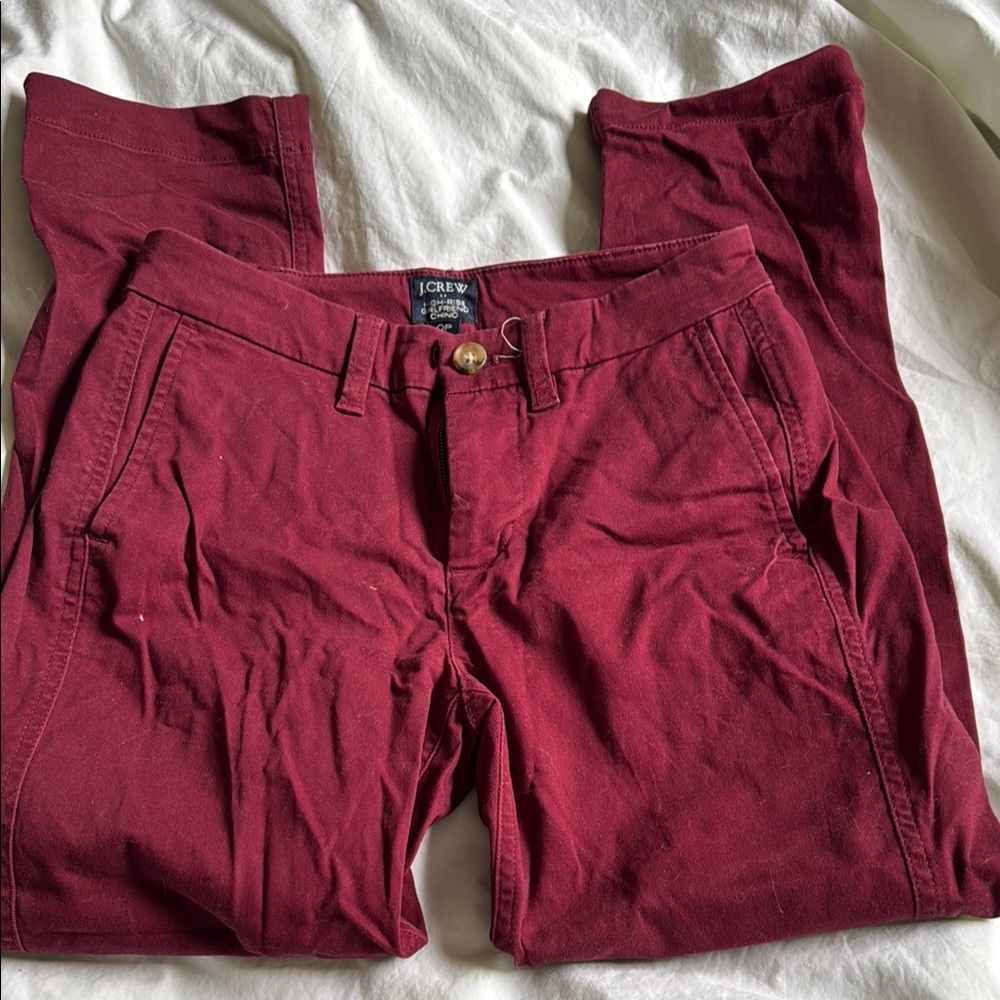 J Crew High Rise Girlfriend Chino